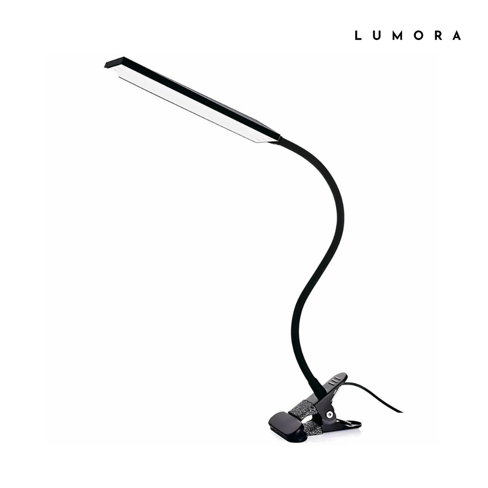 Lampe de bureau flexible à pince – éclairage LED réglable